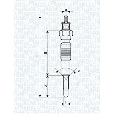 Garantía Incluida Bujía de precalentamiento MAGNETI MARELLI 062900094304